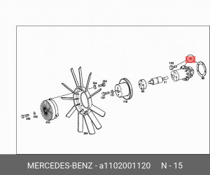Насос - помпа системы охлаждения ДВС A1102001120 MERCEDES BENZ