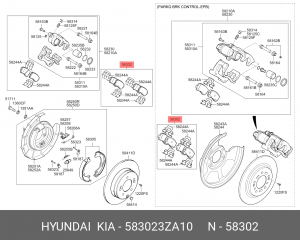Колодки тормозные дисковые 583023ZA10 HYUNDAI KIA