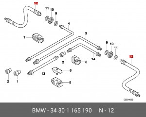 Шланг тормозной 34 30 1 165 190 BMW