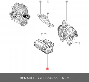 Стартер 7700854955 RENAULT