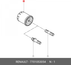 Фильтр масляный двигателя 7701053054 RENAULT