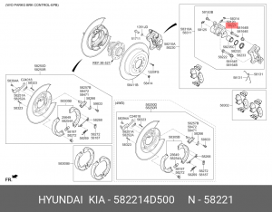 Втулка направляющая тормозного суппорта 582214D500 HYUNDAI KIA