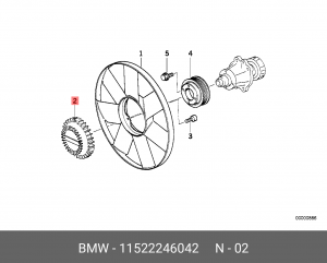 Вискомуфта системы охлаждения ДВС 11 52 2 246 042 BMW