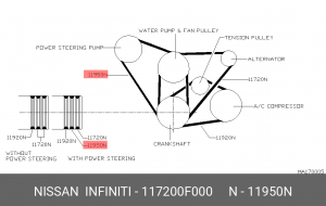 Ремень приводной 11720-0F000 NISSAN