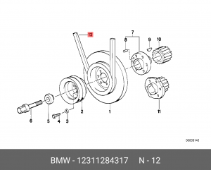 Ремень приводной 12 31 1 284 317 BMW