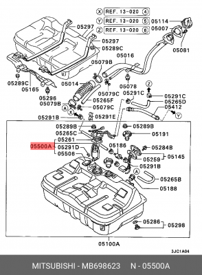 Насос электрический топливной системы в сборе MB698623 MITSUBISHI