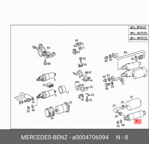 Насос электрический топливной системы A0004706094 MERCEDES BENZ