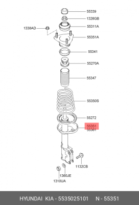 Амортизатор подвески 5535025101 HYUNDAI KIA