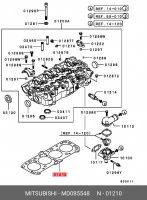 Прокладка ГБЦ MD085548 MITSUBISHI