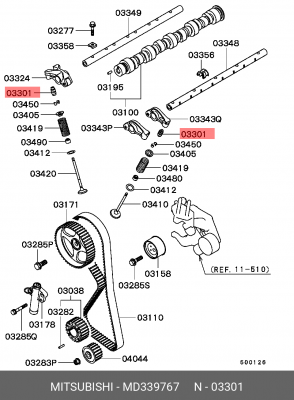 Винт регулировки коромысел - рокеров ГРМ MD339767 MITSUBISHI