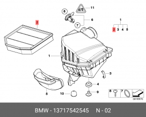 Фильтр воздушный 13 71 7 542 545 BMW