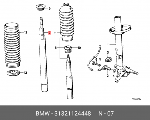 Амортизатор подвески 31 32 1 124 448 BMW