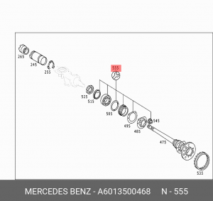 Подшипник ступицы колеса A6013500468 MERCEDES BENZ