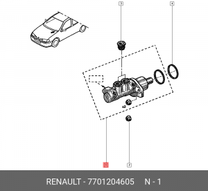 Цилиндр тормозной главный 7701204605 RENAULT
