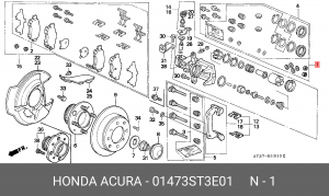 Суппорт тормозной (ремкомплект) 01473ST3E01 HONDA