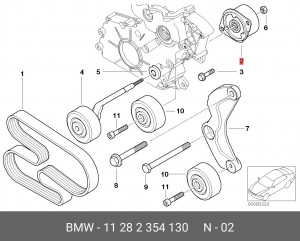 Ролик ремня приводного 11 28 2 354 130 BMW