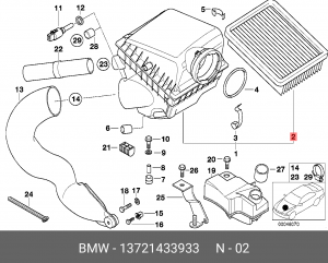 Фильтр воздушный 13 72 1 433 933 BMW