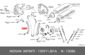 Планка натяжения цепи ГРМ 13091-1JB1A NISSAN