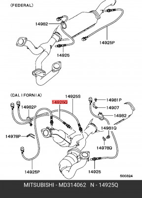 Датчик кислородный (лямбда-зонд) MD314062 MITSUBISHI