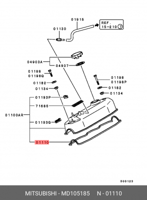 Прокладка крышки распредвала MD105185 MITSUBISHI