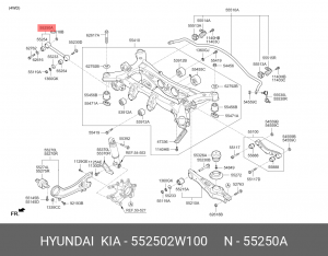 Рычаг подвески 55250 2W100 HYUNDAI KIA