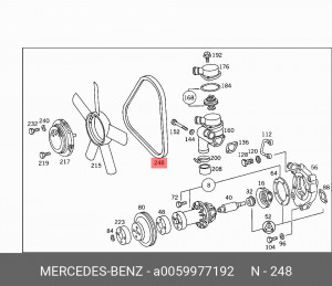 Ремень приводной A0059977192 MERCEDES BENZ