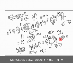Втулка стартера A 000 151 46 50 MERCEDES BENZ