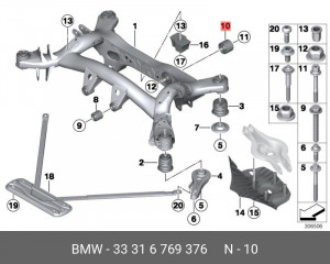 Сайлентблок дифференциала 33 31 6 769 376 BMW