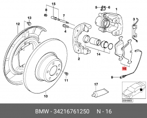 Колодки тормозные дисковые 34 21 6 761 250 BMW