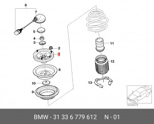 Опора амортизатора подвески 31 33 6 779 612 BMW