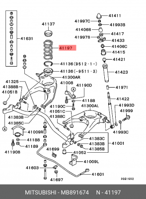 Пружина подвески MB891674 MITSUBISHI