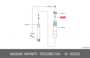 Пыльник амортизатора подвески 55323BC10A NISSAN