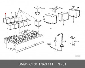 Фонарь заднего хода 61 31 1 363 111 BMW