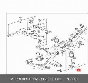 Опора шаровая подвески A 126 330 11 35 MERCEDES BENZ
