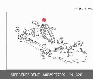Ремень приводной A 006 997 70 92 MERCEDES BENZ