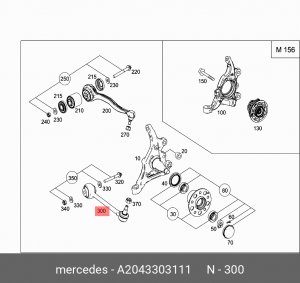 Рычаг подвески A 204 330 31 11 MERCEDES BENZ
