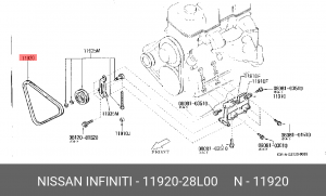 Ремень приводной 1192028L00 NISSAN