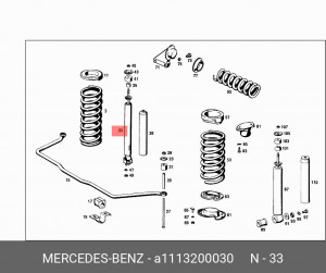 Амортизатор подвески A1113200030 MERCEDES BENZ