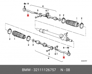 Наконечник рулевой тяги 32 11 1 126 757 BMW