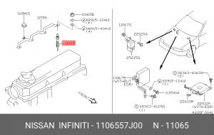 Свеча накаливания 1106557J00 NISSAN