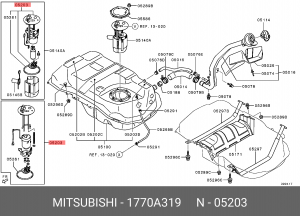 Фильтр топливный (ремкомплект) 1770A319 MITSUBISHI