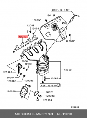 Прокладка выпускного коллектора MR552763 MITSUBISHI