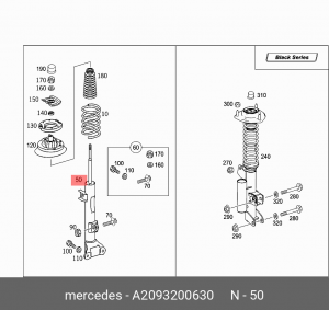 Амортизатор подвески A2093200630 MERCEDES BENZ