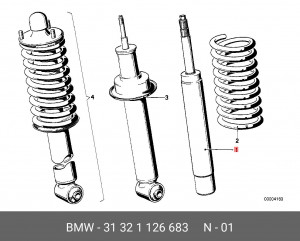 Амортизатор подвески 31 32 1 126 683 BMW