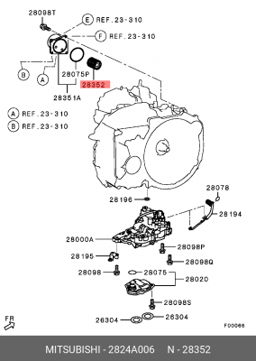 Фильтр масляный АКПП 2824A006 MITSUBISHI