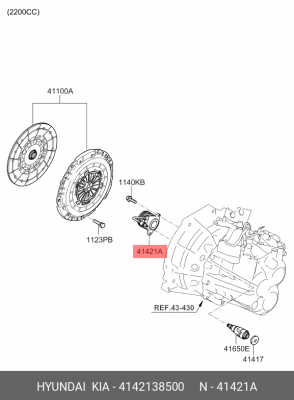 Подшипник выжимной сцепления 4142138500 HYUNDAI KIA