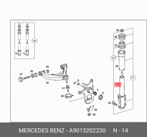 Амортизатор подвески A9013202230 MERCEDES BENZ