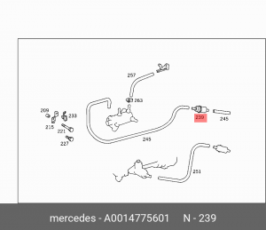 Фильтр топливный A0014775601 MERCEDES BENZ