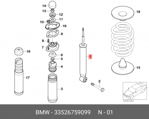Амортизатор подвески 33 52 6 759 099 BMW