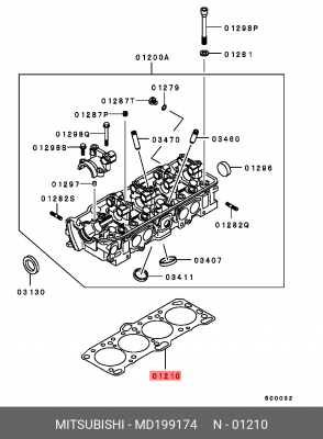 Прокладка ГБЦ MD199174 MITSUBISHI